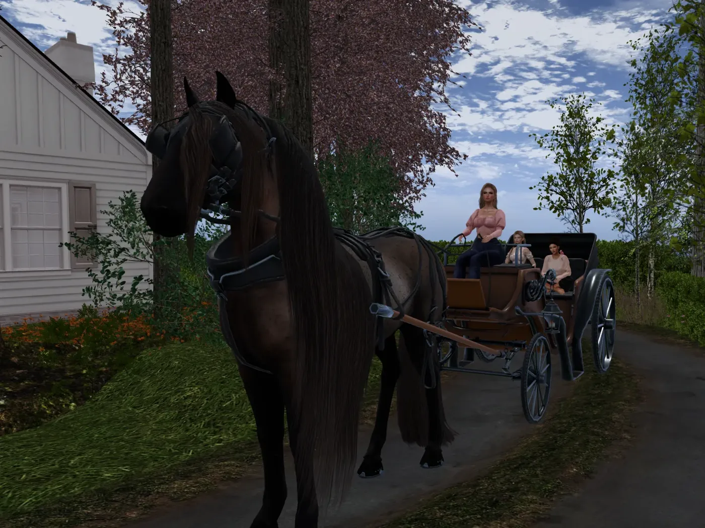 Second Life residents together at a community gathering.